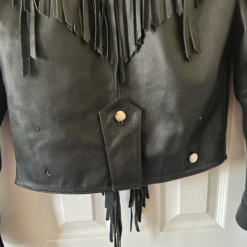 Vintage Leather Fringe Jacket - Picture 5 of 5